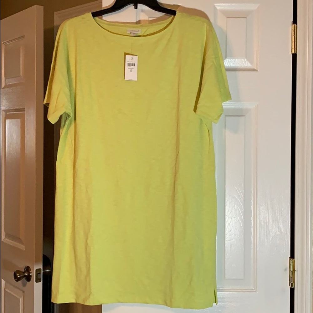 J Jill tunic length green top size L petite